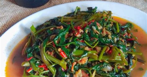 25 Resep Tumis Kangkung Saos Tiram Udang Kering Enak Dan Mudah Cookpad