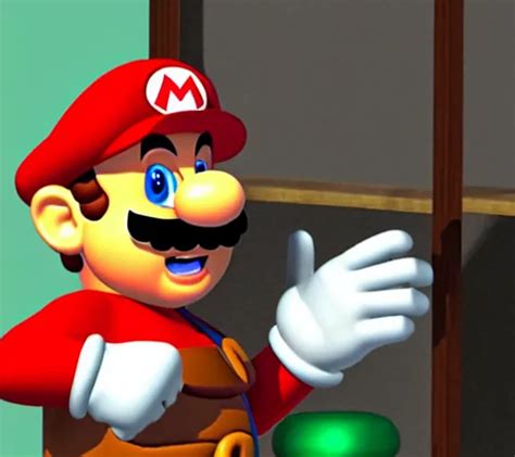 Mario Has A Drinking Problem Rehab Clinic N64 Game Stable Diffusion