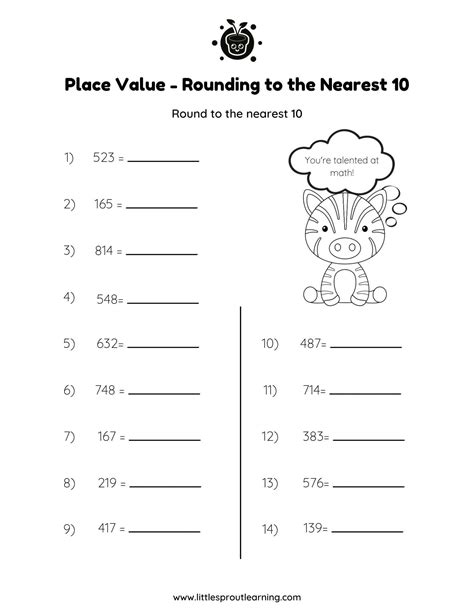 Grade 4 Place Value Worksheets Little Sprout Art Learning Lab