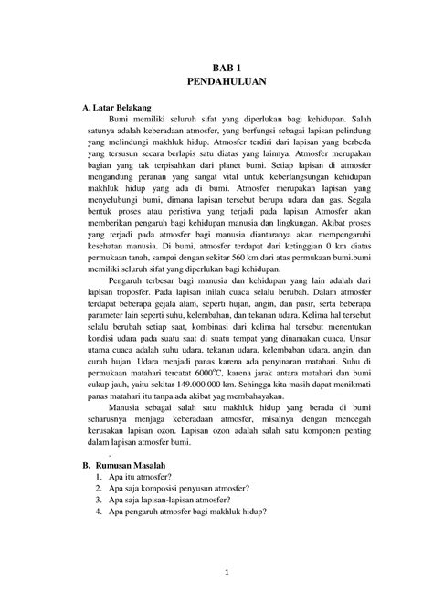 Makalah Geologi Pengaruh Atmosfer Bagi Makhluk Hidup Bab 1 Pendahuluan A Latar Belakang Bumi