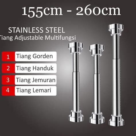 Jual Tiang Gorden Fleksibel Tanpa Paku Stainles Tiang Pipa Ajaib