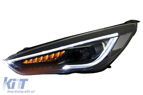 Headlights LED DRL Suitable For FORD Focus III Mk3 RHD 2015 2017 Bi