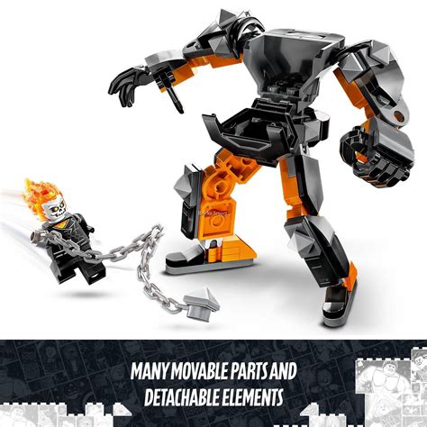 Lego Marvel Ghost Rider Mech And Bike Building Toy Set