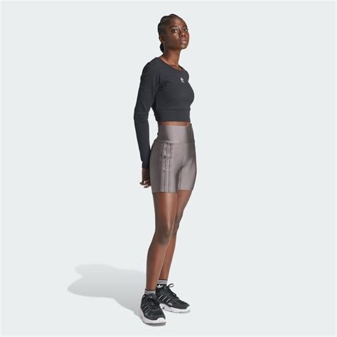 adidas מכנסי רכיבה קצרים Fashion 3-Stripes Spandex - חום | adidas IL