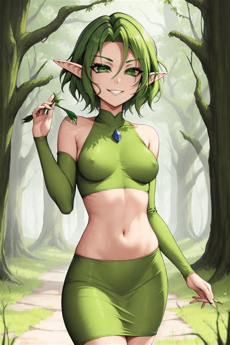 The Legend Of Zelda Hentai Xxx Saria Green Hair Outside Absurd Res