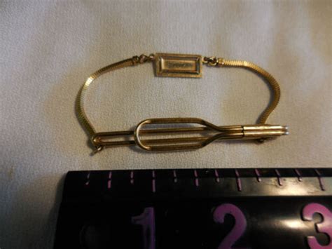 Vintage Forstner Kt Gold Filled Tie Clip With Chain Ebay