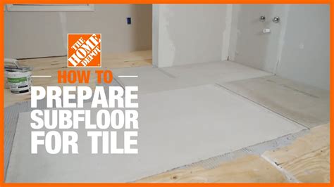 How To Prepare Subfloor For Tile The Home Depot Youtube