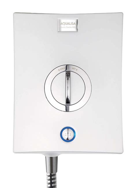 Aqualisa Quartz Electric 85kw With Adjustable Head Whitechrome