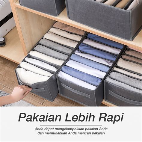 Nuhao Kotak Sekat Pakaian Storage Drawer Divider Box Grid N Gray