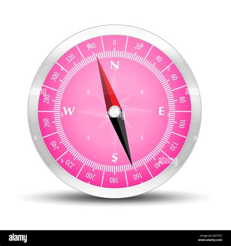 The Pink Compass Stock Vector Image And Art Alamy