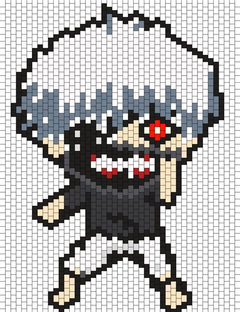 Minecraft Tokyo Ghoul Pixel Art Grid Pixel Art Grid Gallery 31978 Hot