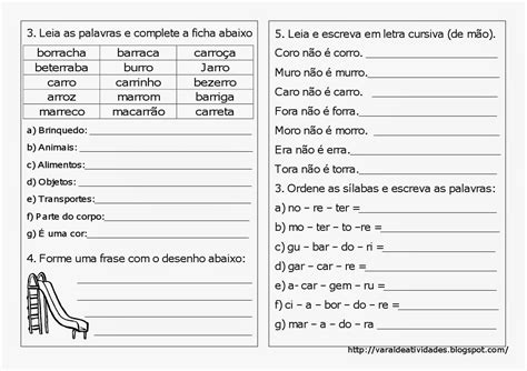 Plano De Aula E Atividades De Ortografia R Ou Rr S Escola