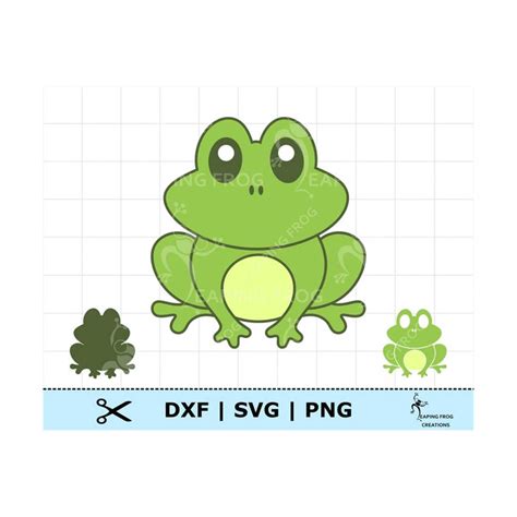 Cute Frog Svg Png Dxf Whole Image And Layered Cricut Silhou Inspire