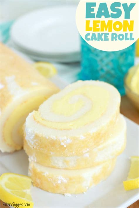 Easy Lemon Cake Roll Bitz And Giggles