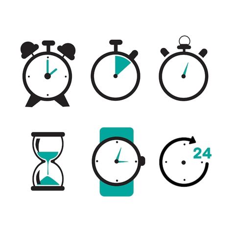 Premium Vector Clock Icons Set Different Types Of Clocks And Dials