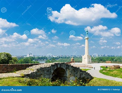 Pobednik Monument 1927 In The Belgrade Fortress Stock Photo Image