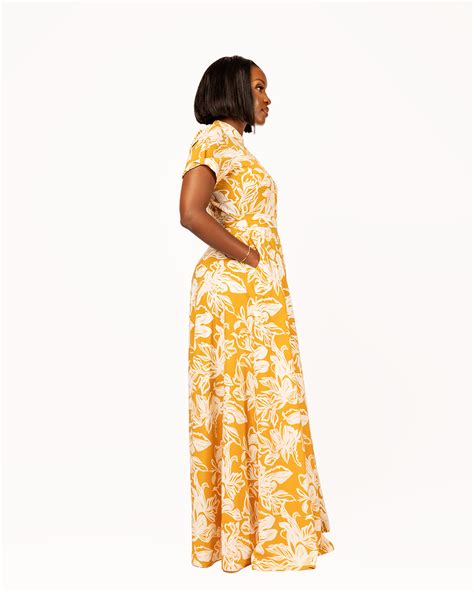 Yellow Floral Maxi Dress Siri Studio