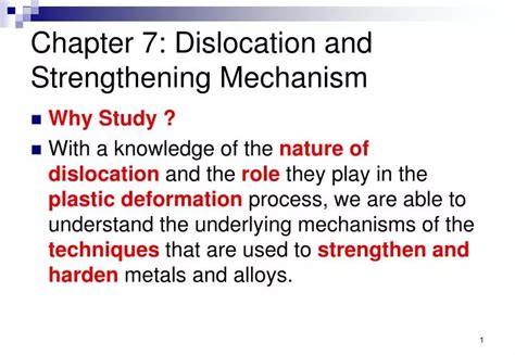 PPT Chapter 7 Dislocation And Strengthening Mechanism PowerPoint