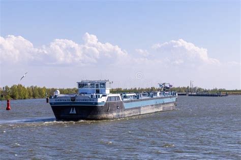 A Commercial Barge on a Dutch Canal Editorial Stock Photo - Image of ...