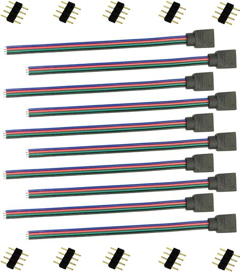 LitaElek 10pcs Connettore Striscia LED RGB LED Controller Connector 4