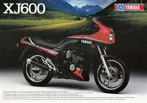 Prospekt YAMAHA XJ 600 PROSPEKT Flyer 1 Blatt 2 Seiten Aus 1984