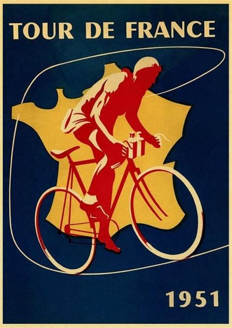 Affiches Vintage Tour De France Cyclisme Tour De France Poster