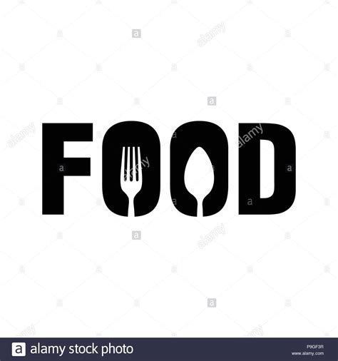 Food logo Black and White Stock Photos & Images - Alamy