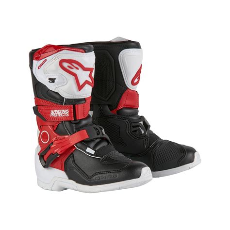 Bottes Mx Alpinestars Tech S Enfant Noir Blanc Rouge Equipement