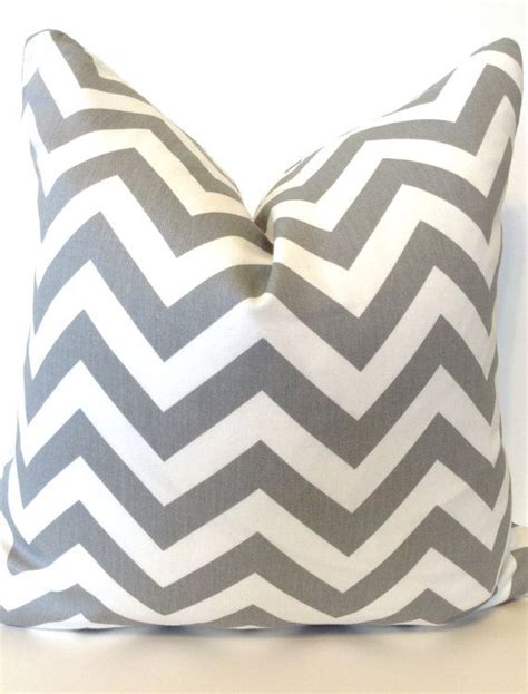 18x18 Grey And White Chevron Pillow Etsy Chevron Pillows Pillows Grey And White