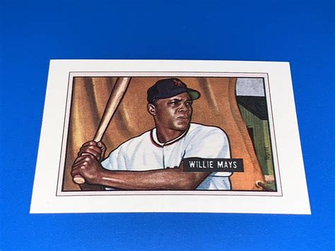 Bowman Willie Mays Insert Rookie Reprint Card Ebay