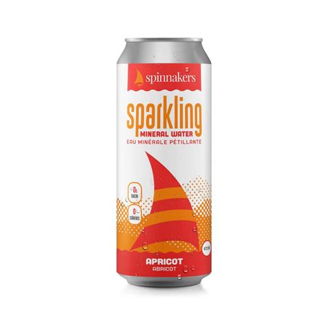 Apricot Sparkling Mineral Water Spinnakers Soda Co 4x473ml Bcause