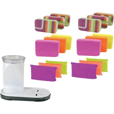 Casabella Sponge Holder with Scrub, Microfiber and Scrubby Sponge 6-Pack-4044 - The Home Depot