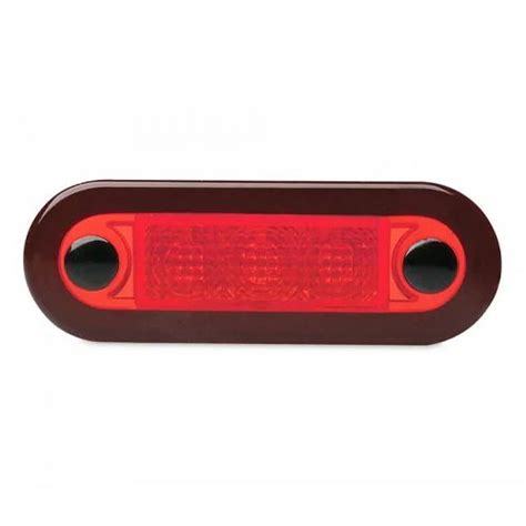 Hella LED Wide Rim Rectangular Courtesy Lamp 12 Volt Red Light Red