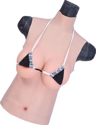 Beikalian Half Body Silicone Breastplate C G Cup Breast Forms For