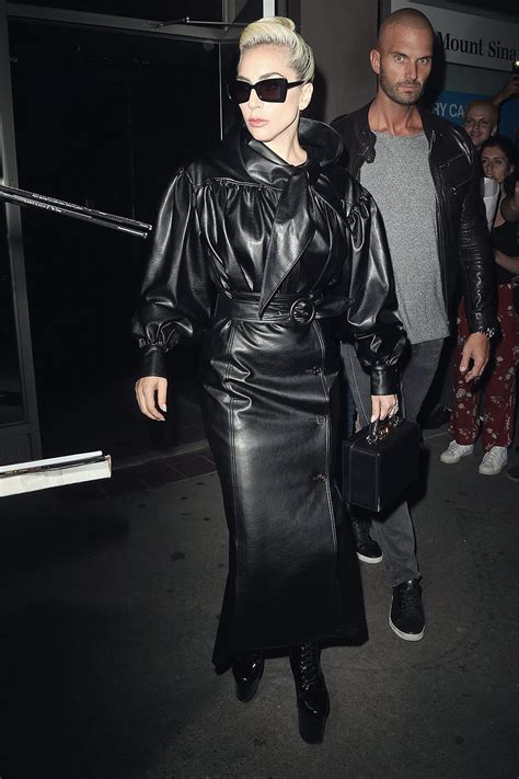 Lady Gaga Leaving Electric Lady Studios Leather Celebrities