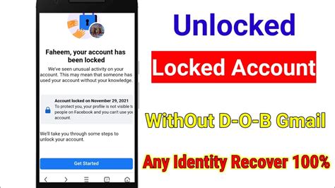 Your Account Has Been Locked Facebook Get Started Problem How To