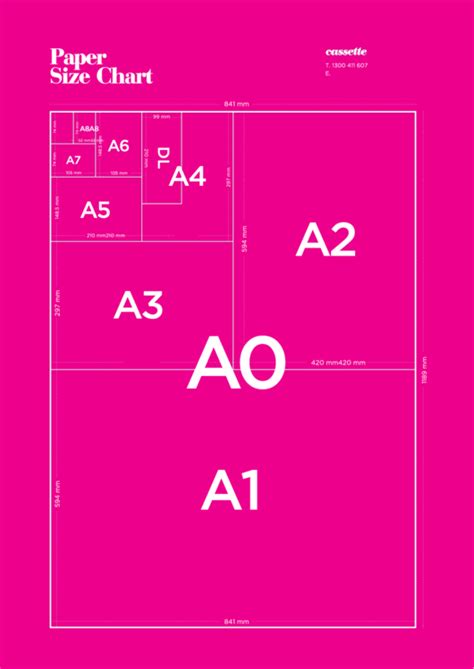 Size Chart For Paper