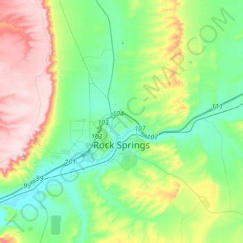 Rock Springs Topographic Map Elevation Terrain