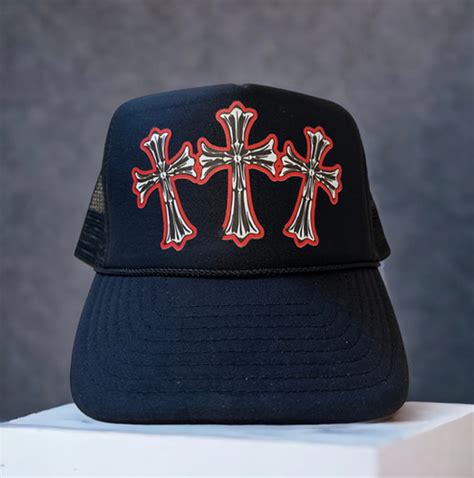 Triple Cross Trucker Hat Black Mysite