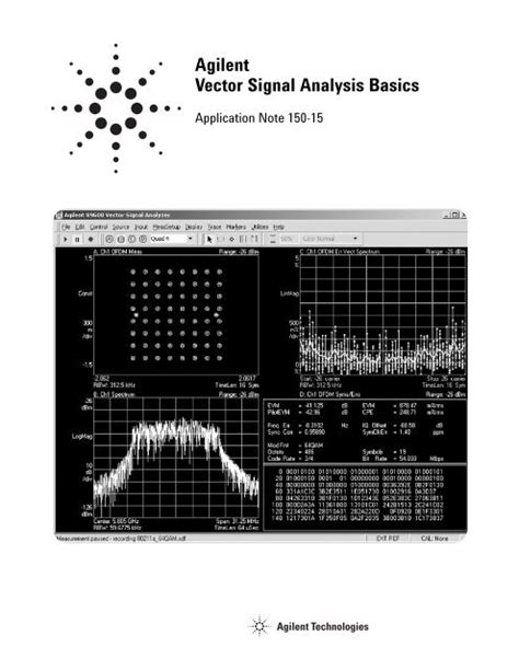 Agilent Vector Signal Analysis Basics Agilent Technologies