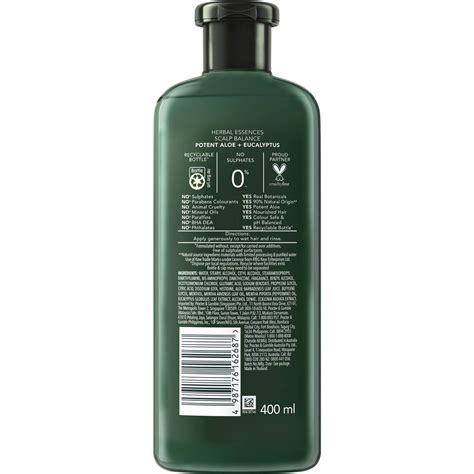 Herbal Essences Potent Aloe Eucalyptus Cleansing Shampoo 400ml