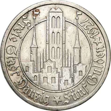 Gulden Marienkirche Silberm Nze Wert Polen Freie Stadt Danzig