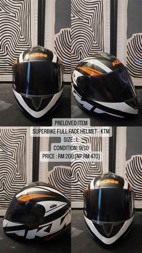 Fullface Helmet Ktm And Gracshaw Motorbikes On Carousell