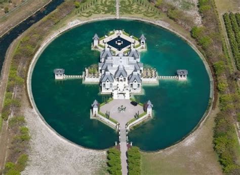 Magnificent Miami Castle Surrounded by Water