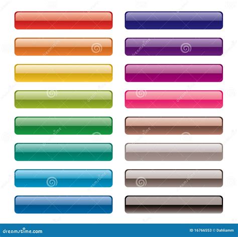 Colorful Long Buttons Stock Vector Illustration Of Empty 16766553