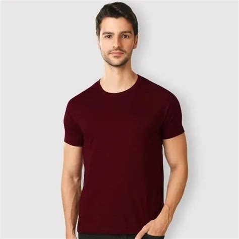 Round Half Sleeve Mens Plain Cotton T Shirt Size S To Xxl At Rs 120