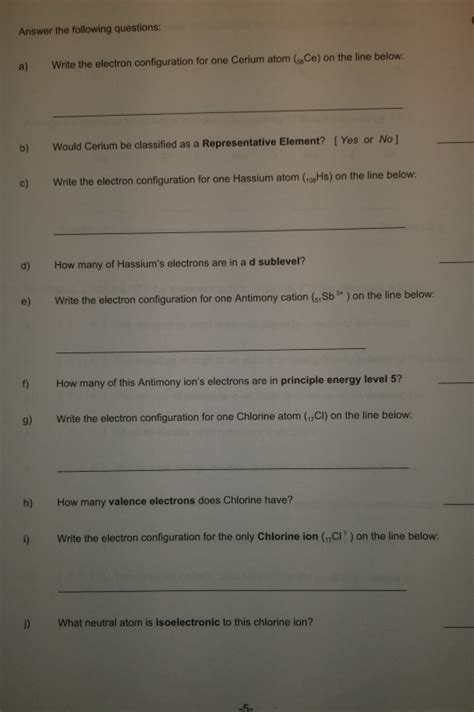 Solved Write the electron configuration for one Cerium atom. | Chegg.com