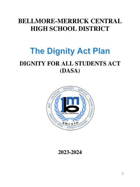 Fillable Online Dignity For All Students Act District Plan Fax Email