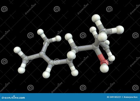 Linalool Molecule Structural Chemical Formula And Molecule Model