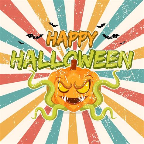 halloween vintage poster 11588389 Vector Art at Vecteezy